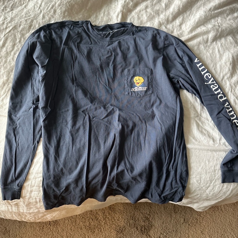 Vineyard Vines Men's Charcoal Long Sleeve Tee